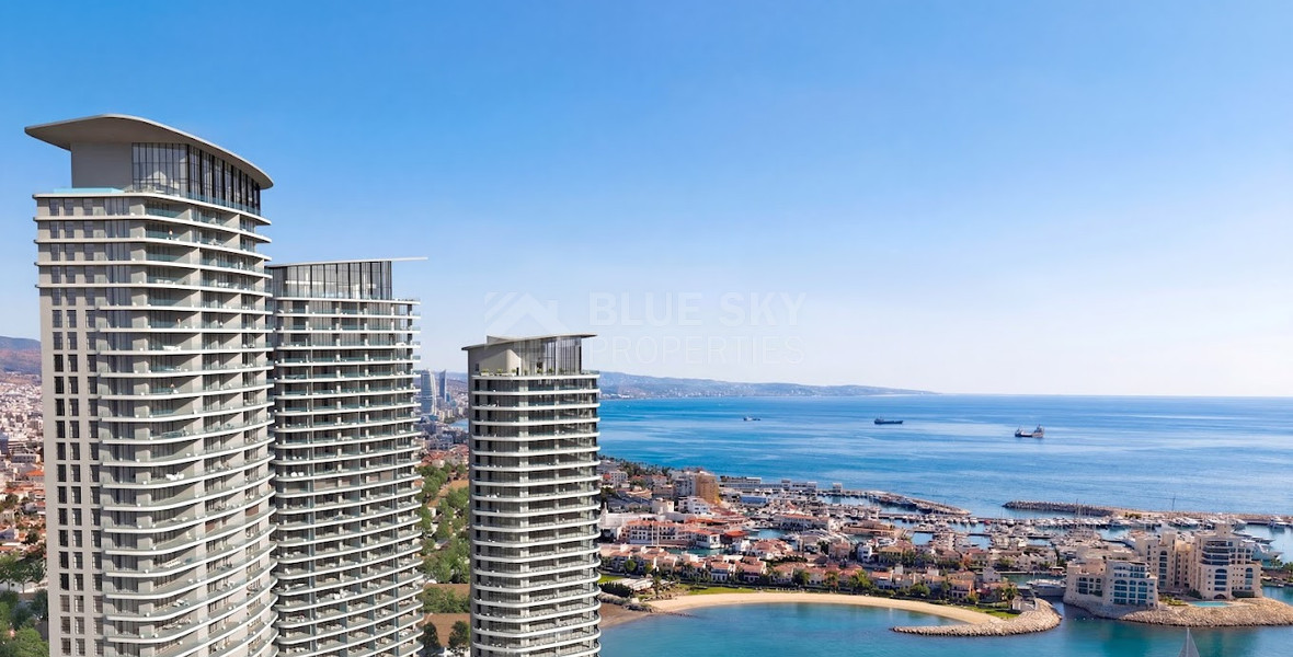 Elegant Seafront Living in Limassol – Spacious Three-Bedroom Residence for sale close to Limassol Marina