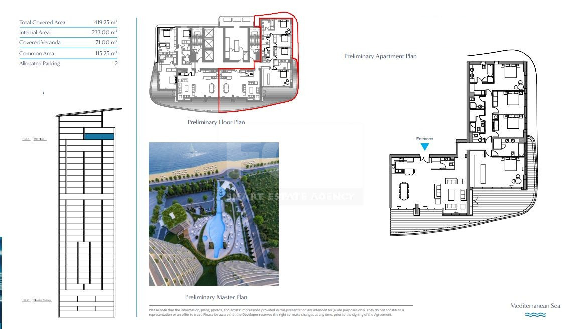 Elegant Seafront Living in Limassol – Spacious Four-Bedroom Residence for sale close to Limassol Marina