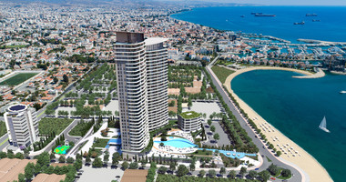 Elegant Seafront Living in Limassol – Spacious Three-Bedroom Residence plus maid room for sale close to Limassol Marina