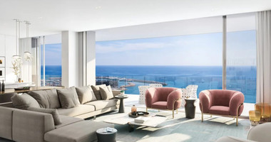 Elegant Seafront Living in Limassol – Spacious Three-Bedroom Residence plus maid room for sale close to Limassol Marina