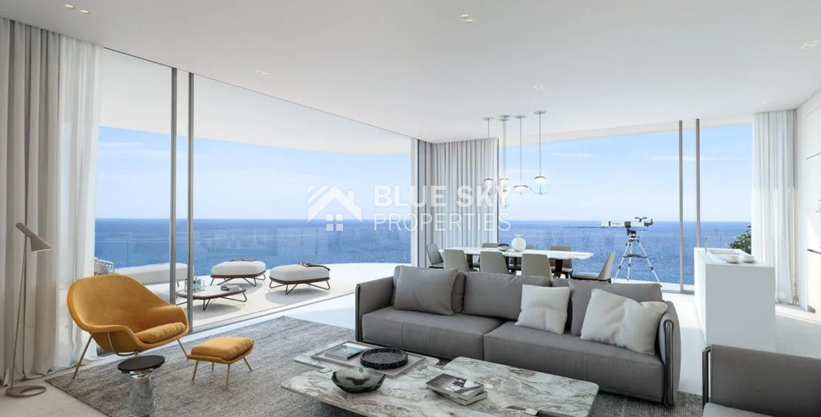 Elegant Seafront Living in Limassol – Spacious Three-Bedroom Residence plus maid room for sale close to Limassol Marina