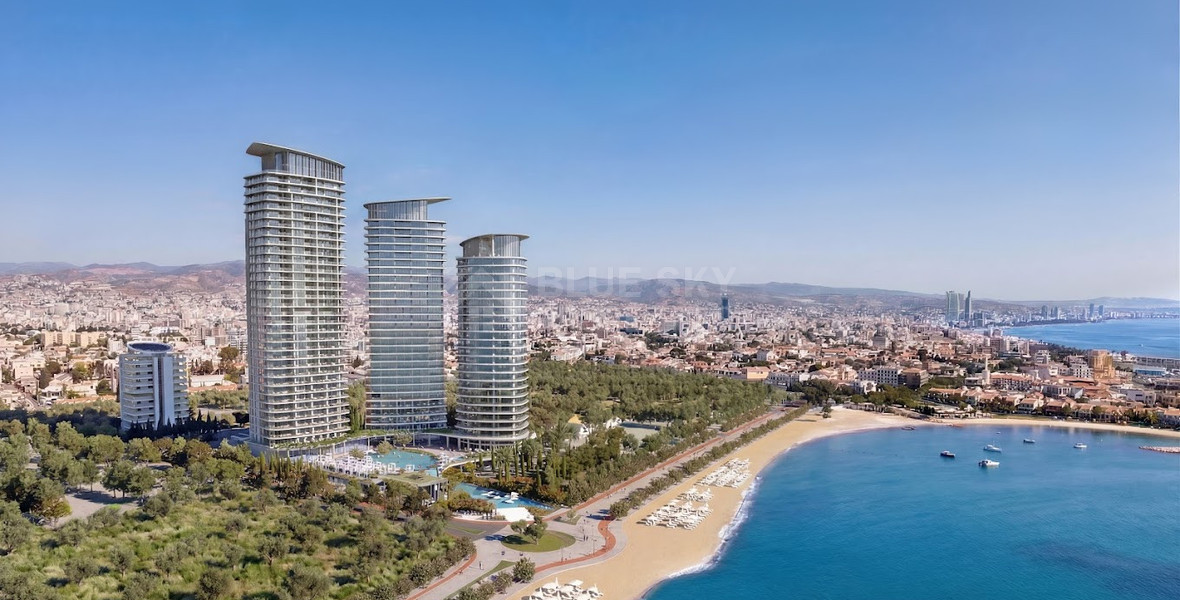Elegant Seafront Living in Limassol – Spacious Three-Bedroom Residence plus maid room for sale close to Limassol Marina