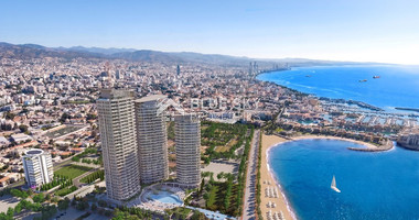 Elegant Seafront Living in Limassol – Spacious Three-Bedroom Residence plus maid room for sale close to Limassol Marina