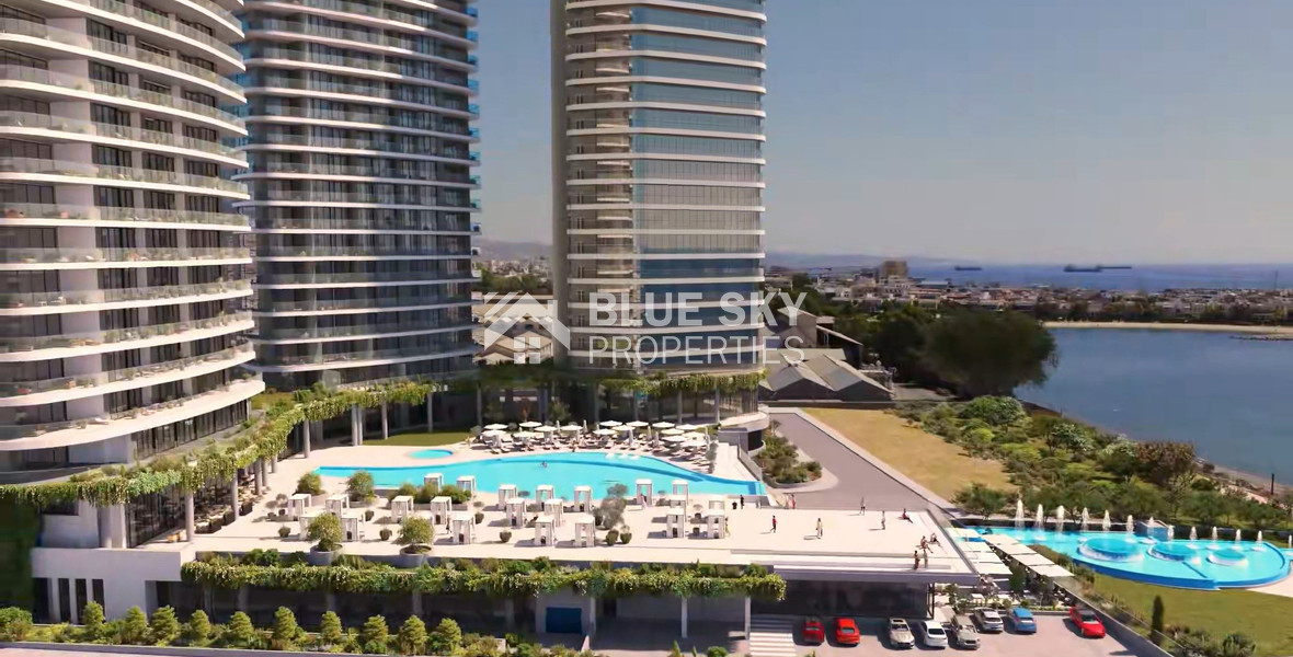 Elegant Seafront Living in Limassol – Spacious Three-Bedroom Residence plus maid room for sale close to Limassol Marina