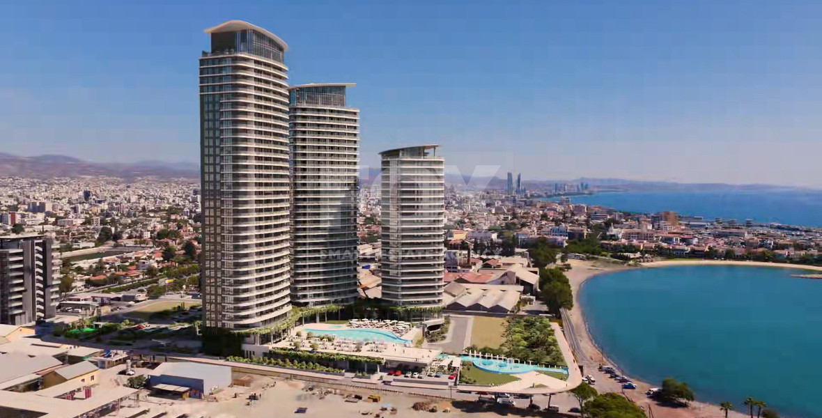 Elegant Seafront Living in Limassol – Spacious Three-Bedroom Residence plus maid room for sale close to Limassol Marina