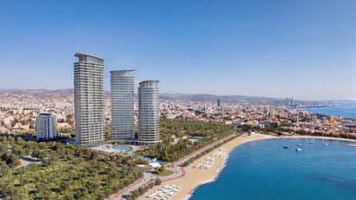 Elegant Seafront Living in Limassol – Spacious Three-Bedroom Residence plus maid room for sale close to Limassol Marina