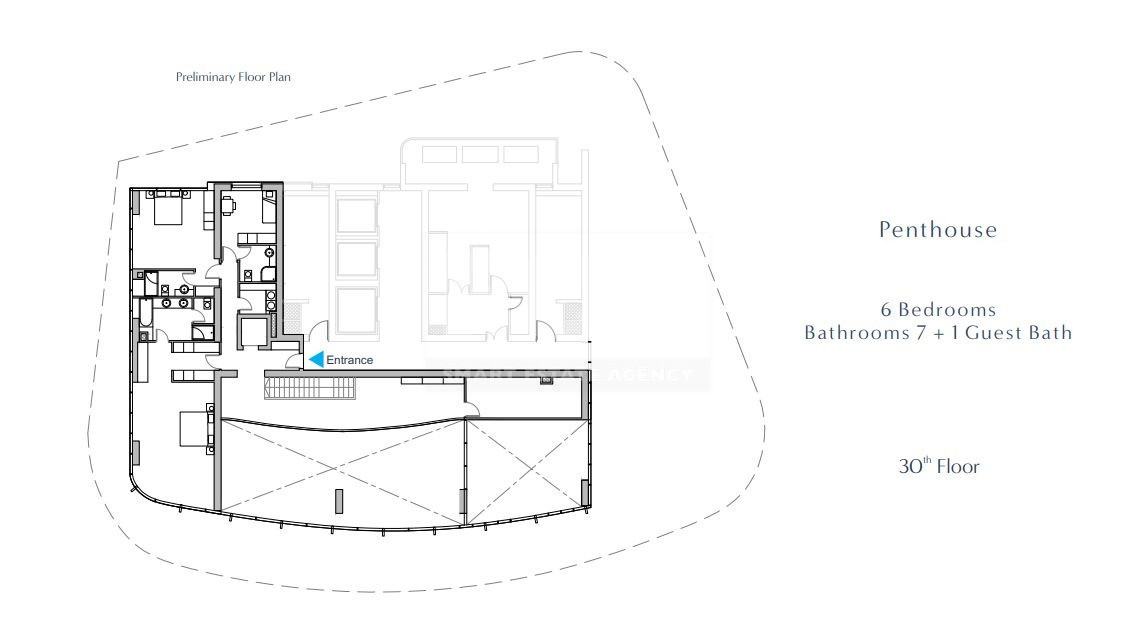 Elegant Seafront Living in Limassol – Spacious Six-Bedroom Penthouse for sale close to Limassol Marina