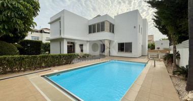 FOR RENT DETACHED FOUR BEDROOM HOUSE WITH SEPARATE OFFICE IN KATO POLEMIDIA OFFERING LANDSCAPED GARDEN AND SWIMMING POOL.