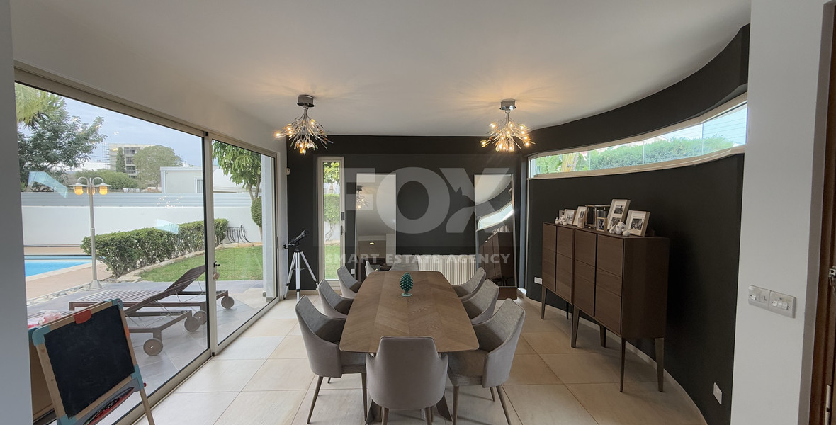 FOR RENT DETACHED FOUR BEDROOM HOUSE WITH SEPARATE OFFICE IN KATO POLEMIDIA OFFERING LANDSCAPED GARDEN AND SWIMMING POOL.