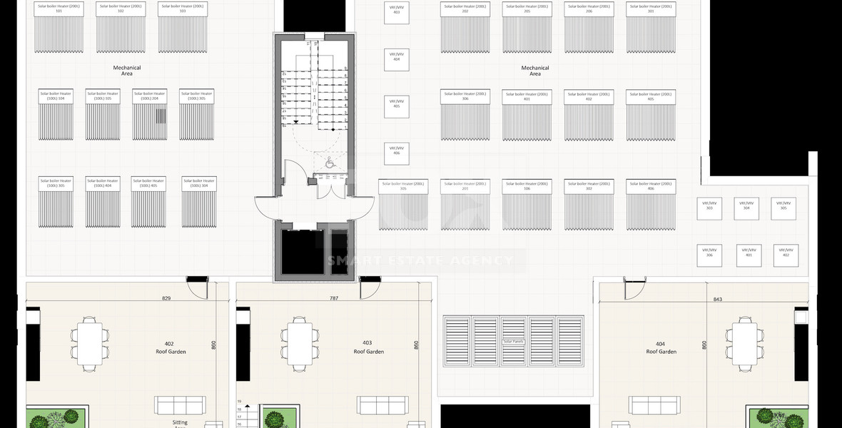 Luxurious Top-Floor 3-Bedroom Apartment with Roof Garden in Kapsalos