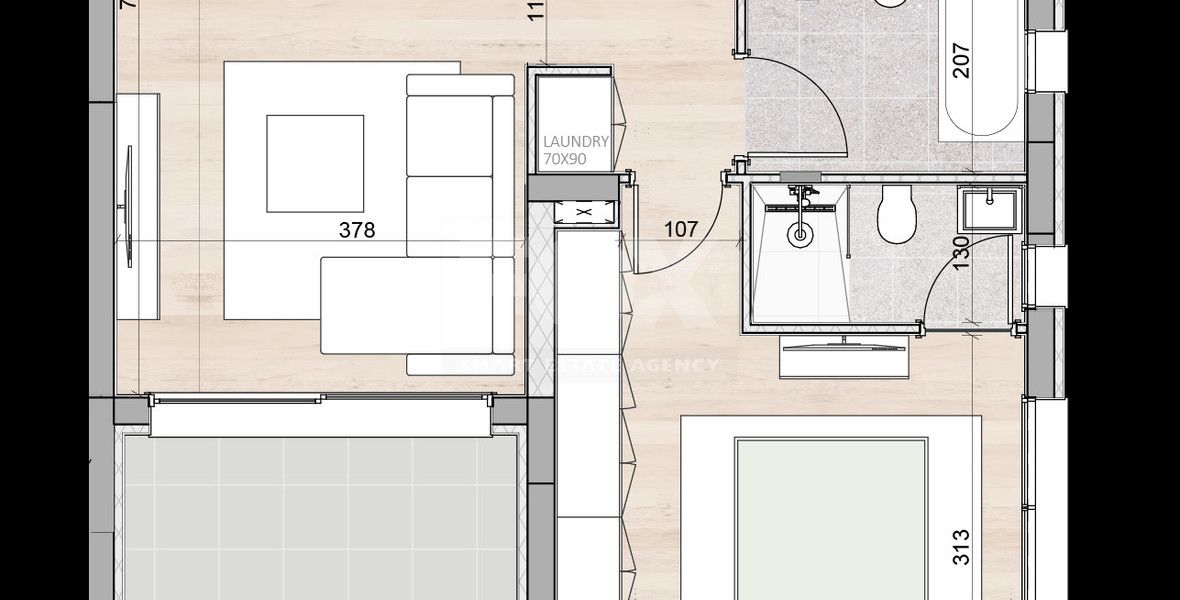 Sophisticated Top-Floor 2-Bedroom Apartment with Roof Garden in Kapsalos, Limassol
