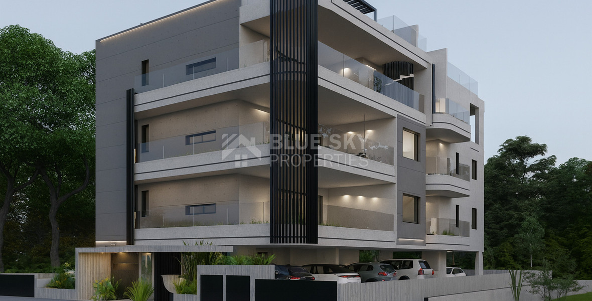 Spacious three Bedroom penthouse with private roof garden for sale in Tsiflikoudia