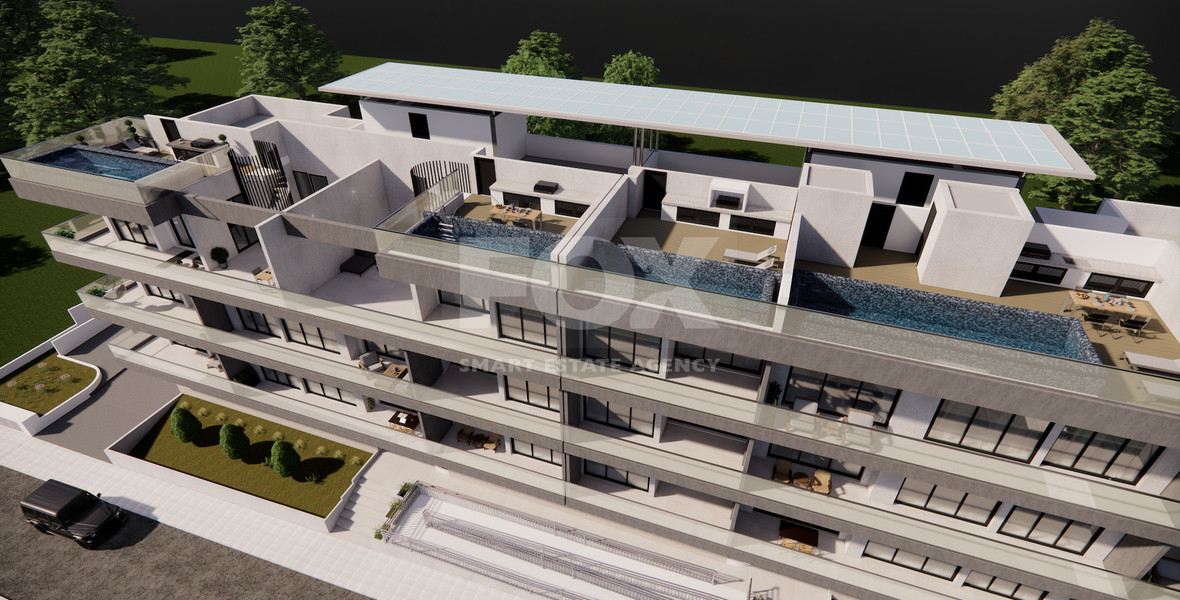 For Sale Two Bedroom Penthouse with private roof garden and pool in Germasogeia