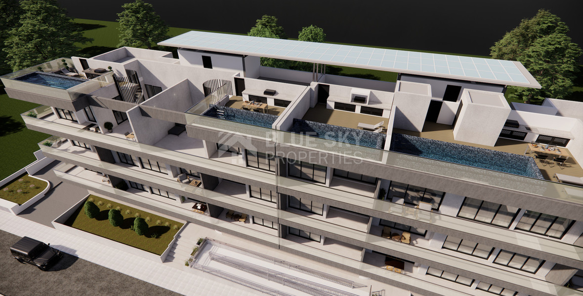 For Sale Two Bedroom Penthouse with private roof garden and pool in Germasogeia