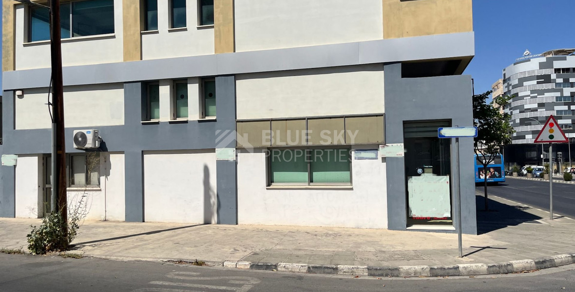 For Sale Corner Shop/Office on Top Spot on Makariou with 6 Parking Spots
