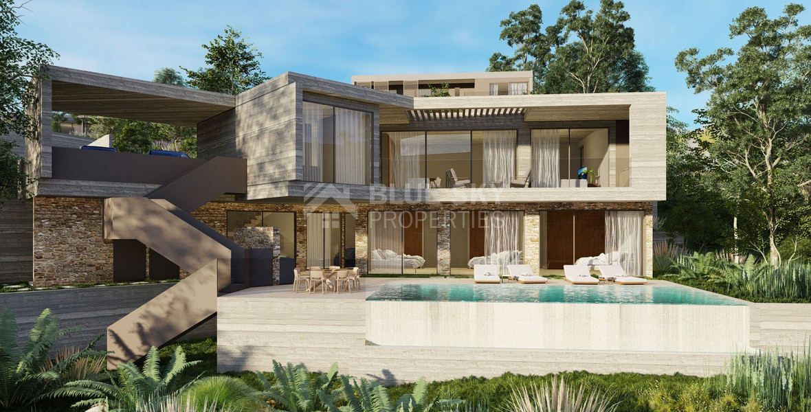 Luxury Energy-Efficient  five bedroom Villa for Sale in Konia, Paphos with Panoramic Sea View