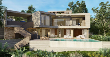 Luxury Energy-Efficient  five bedroom Villa for Sale in Konia, Paphos with Panoramic Sea View