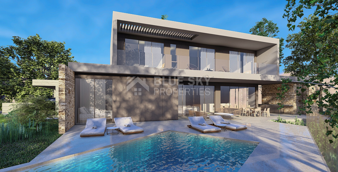 Luxury Energy-Efficient  five bedroom Villa for Sale in Konia, Paphos with Panoramic Sea View