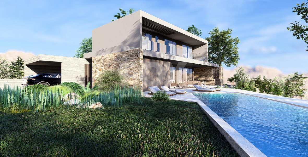 Luxury Energy-Efficient  five bedroom Villa for Sale in Konia, Paphos with Panoramic Sea View