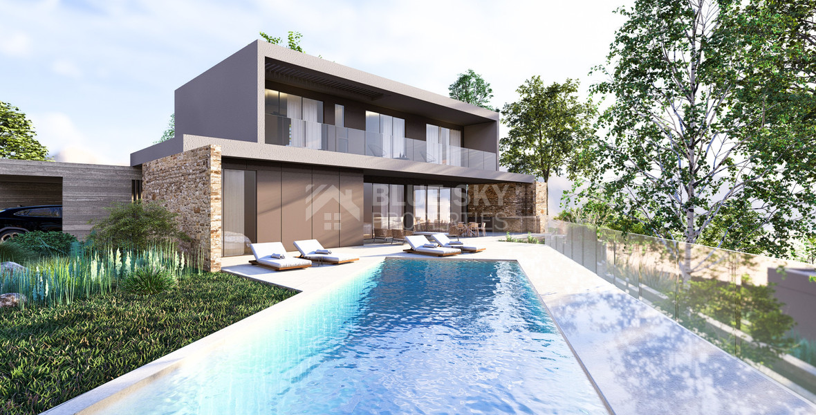 Luxury Energy-Efficient  five bedroom Villa for Sale in Konia, Paphos with Panoramic Sea View