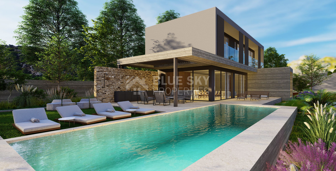 Luxury Energy-Efficient  five bedroom Villa for Sale in Konia, Paphos with Panoramic Sea View