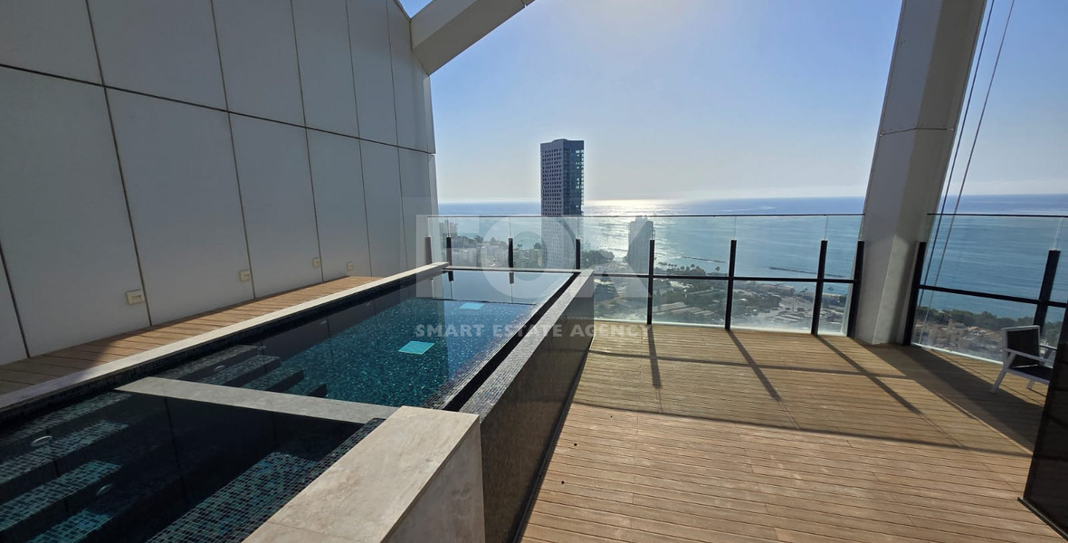 Exclusive 19th Floor Duplex in a Landmark Limassol High-Rise For Rent, Limassol