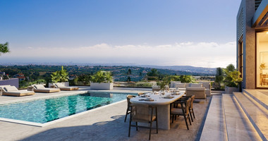 For Sale Luxury Hilltop Villa for Sale in Tala, Paphos | 7-Bedroom Panoramic Estate with Private Spa & Pool