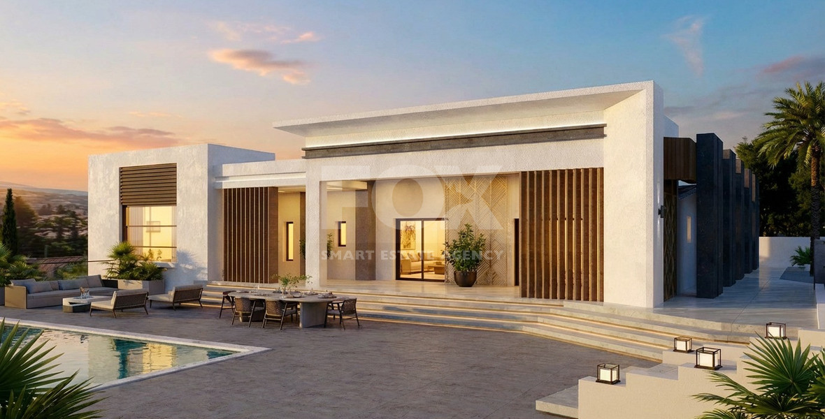 For Sale Luxury Hilltop Villa for Sale in Tala, Paphos | 7-Bedroom Panoramic Estate with Private Spa & Pool