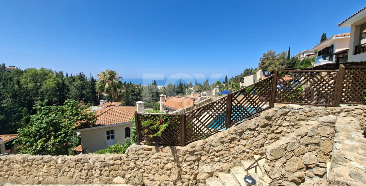 Two Bedroom Sea View Villa for Sale in Kamares Village, Paphos | Private Pool | No VAT