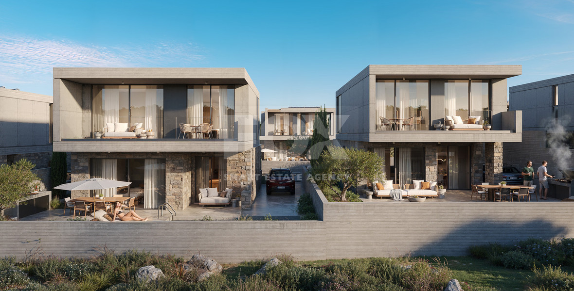 Modern Luxury three bedroom Villas for Sale in Geroskipou, Paphos – Sustainable Gated Community with Private Pool