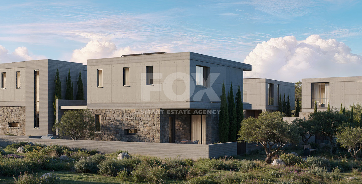 Modern Luxury three bedroom Villas for Sale in Geroskipou, Paphos – Sustainable Gated Community with Private Pool