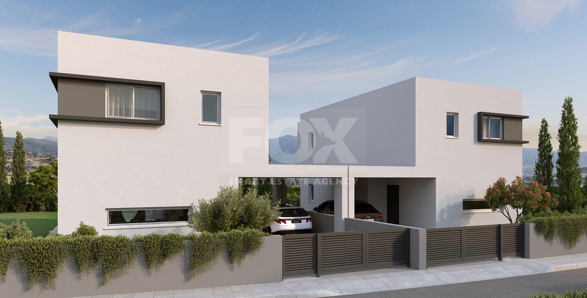 For Sale 3-Bedroom Off-Plan House with Extensive Green Land Area in Akrounda, Limassol