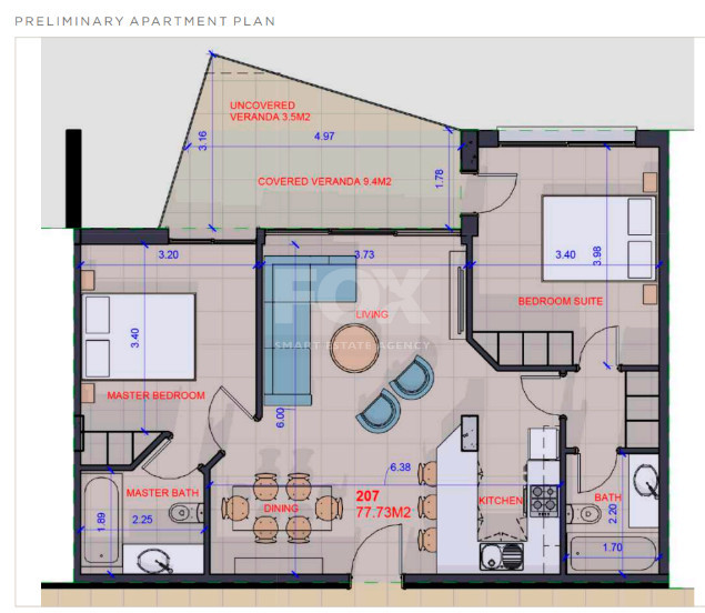 Great offer for sale,  two Bedroom Apartment fully furnished with Sea Views in Chloraka, Paphos.