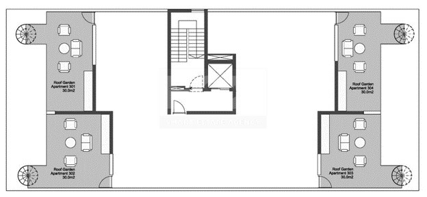 Stunning 2-Bedroom Top-Floor Apartment with Roof Garden – 3rd Floor, Agios Nikolaos, Limassol