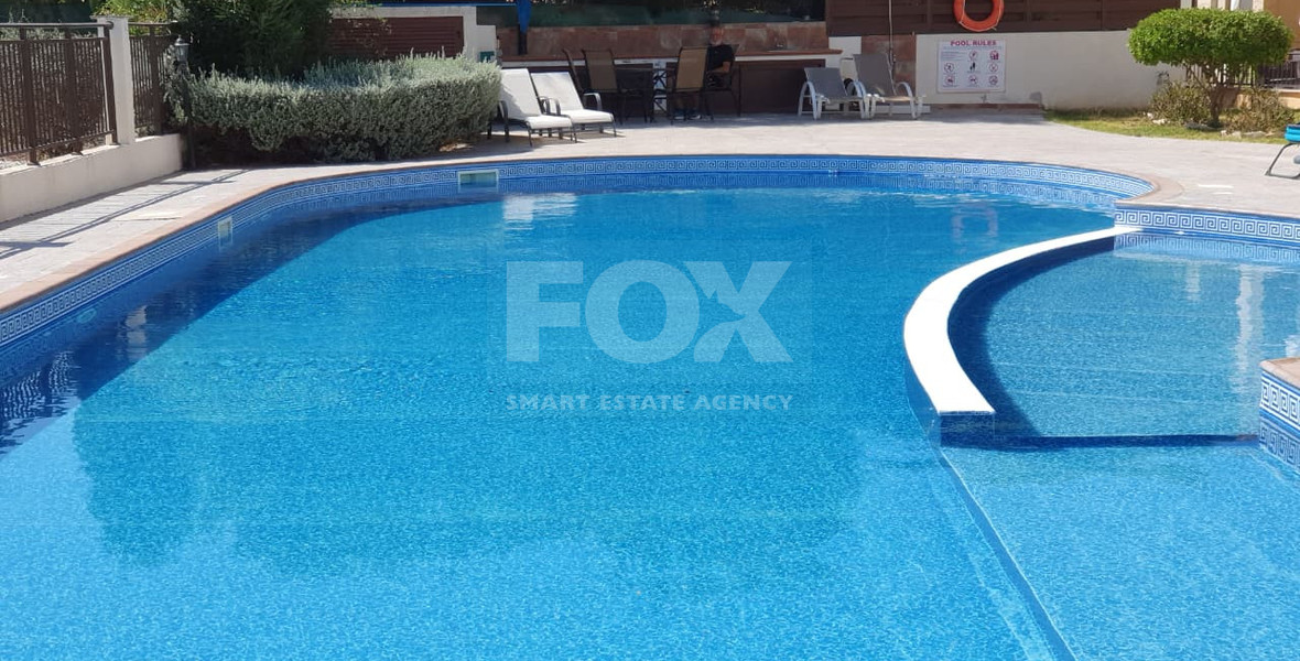 Modern two-bedroom Apartment for rent in Pissouri with Communal Pool and Sea View
