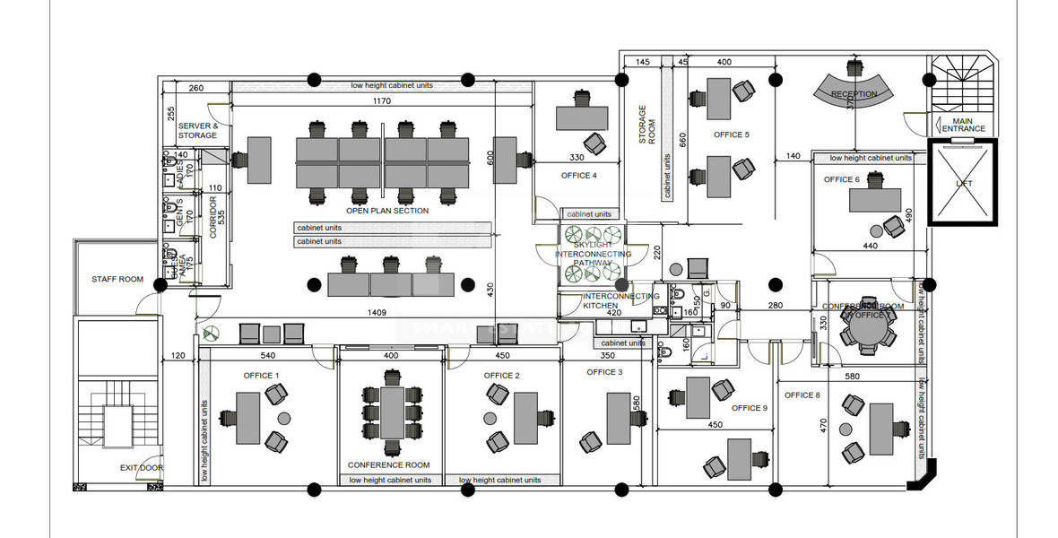 Spacious 500m2 Office in Tsiflikoudia For Rent