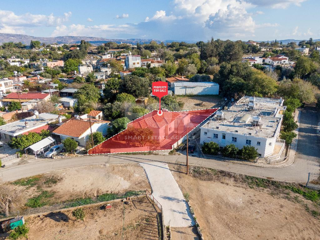 For sale, detached three-bedroom house with a private swimming pool located in the peaceful village of Polemi, in the Paphos district