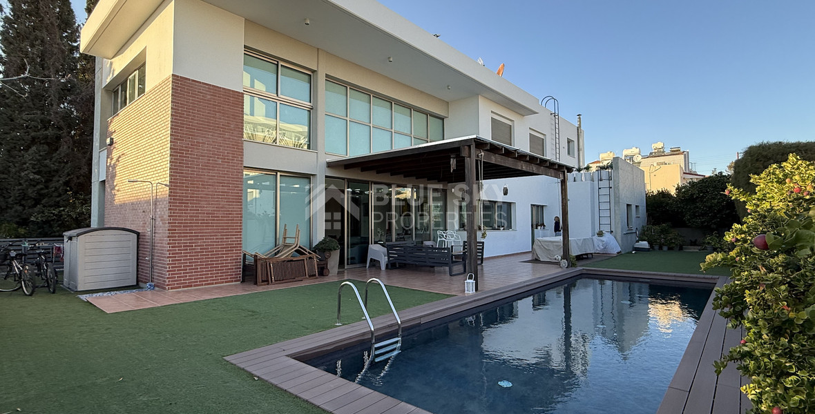 For Rent Elegant four-Bedroom Bespoke Residence in Agios Athanasios below the highway within walking distance to all amenities and easy access to schools.
