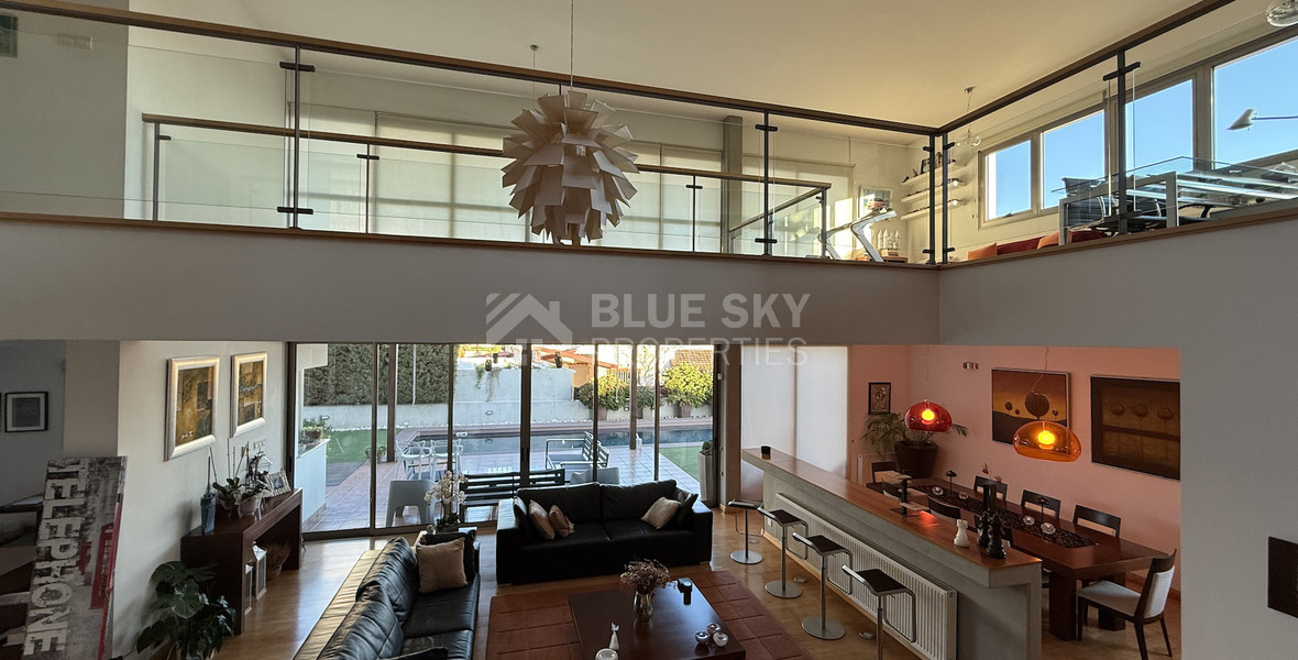 For Rent Elegant four-Bedroom Bespoke Residence in Agios Athanasios below the highway within walking distance to all amenities and easy access to schools.