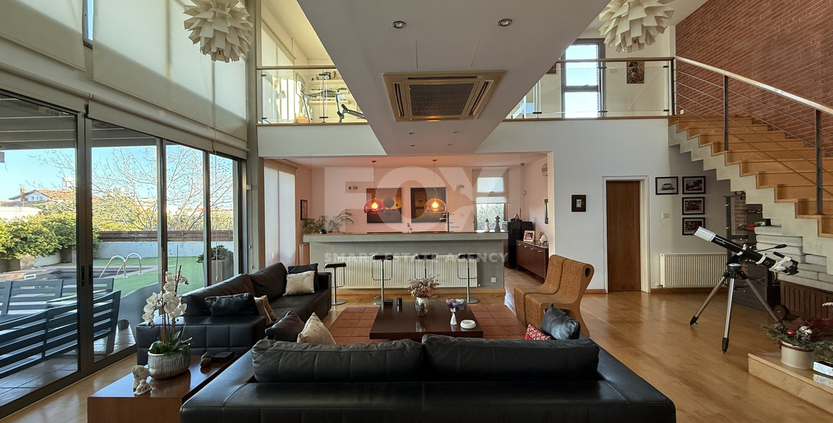 For Rent Elegant four-Bedroom Bespoke Residence in Agios Athanasios below the highway within walking distance to all amenities and easy access to schools.