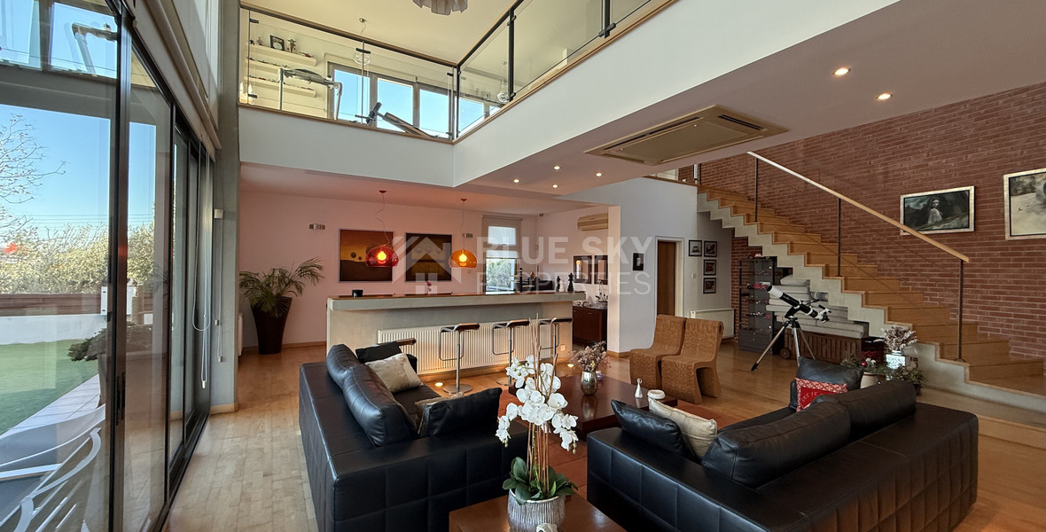 For Rent Elegant four-Bedroom Bespoke Residence in Agios Athanasios below the highway within walking distance to all amenities and easy access to schools.