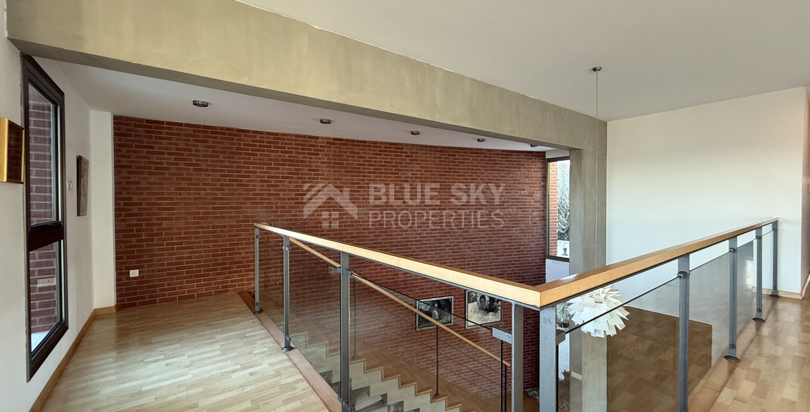 For Rent Elegant four-Bedroom Bespoke Residence in Agios Athanasios below the highway within walking distance to all amenities and easy access to schools.