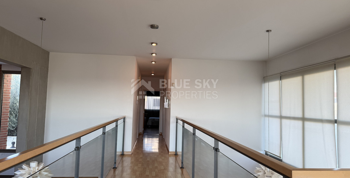 For Rent Elegant four-Bedroom Bespoke Residence in Agios Athanasios below the highway within walking distance to all amenities and easy access to schools.