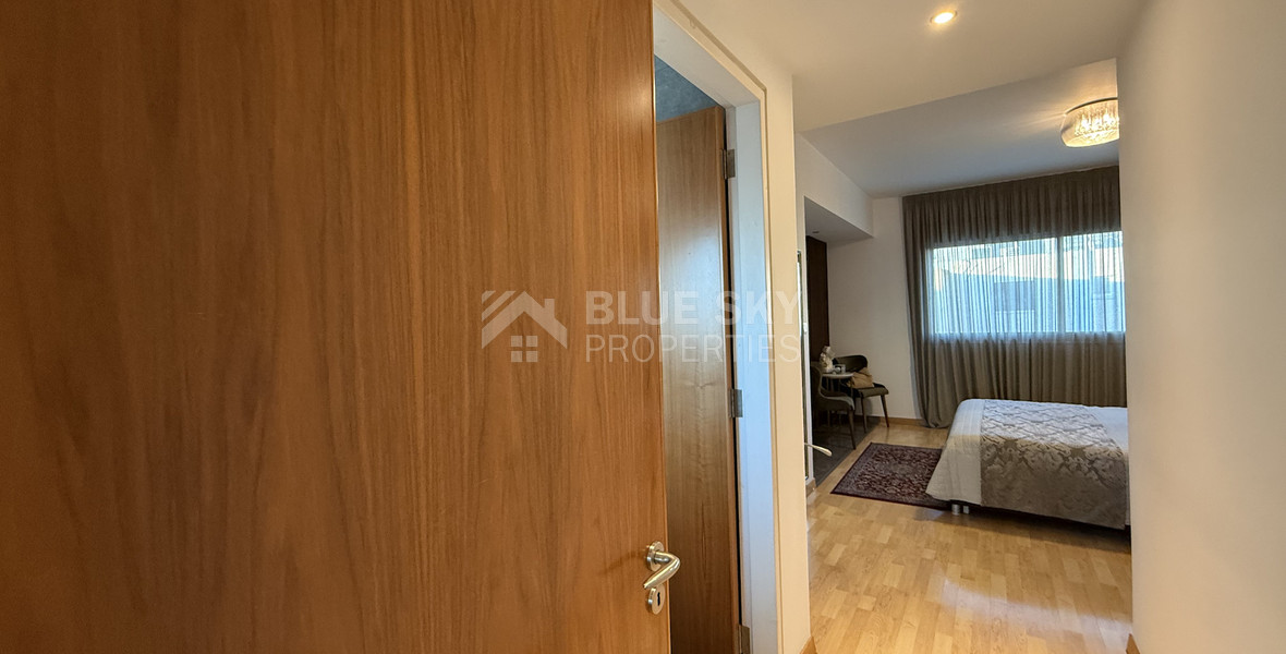 For Rent Elegant four-Bedroom Bespoke Residence in Agios Athanasios below the highway within walking distance to all amenities and easy access to schools.
