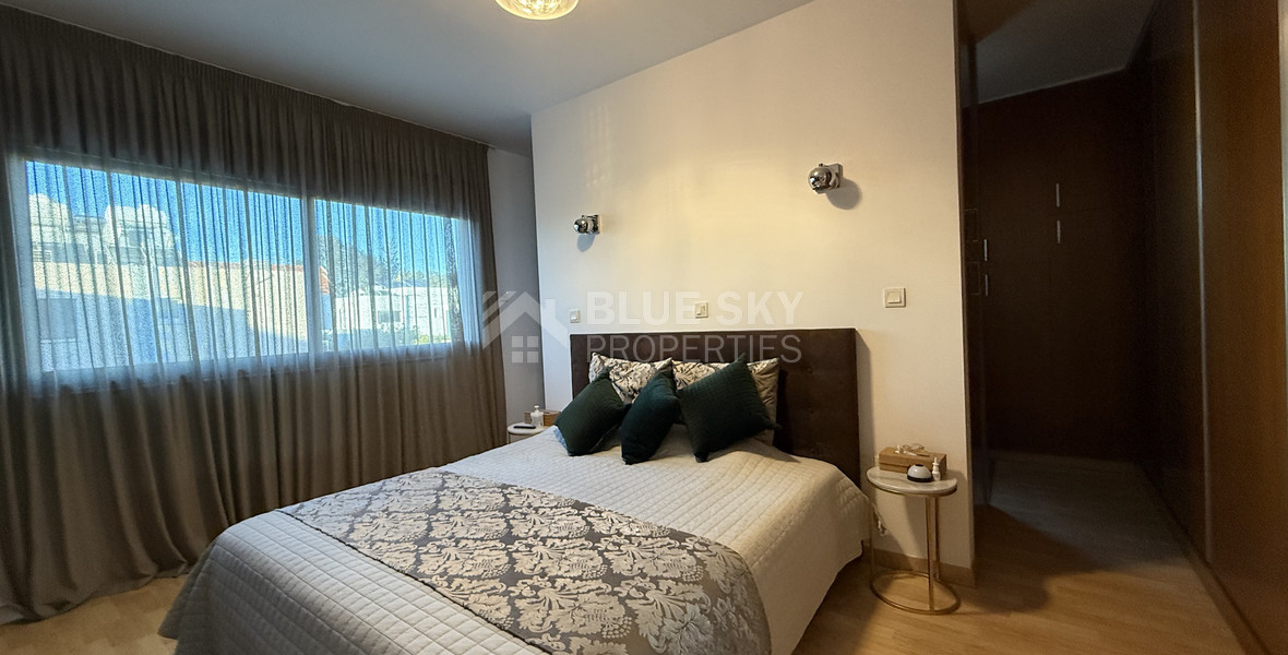 For Rent Elegant four-Bedroom Bespoke Residence in Agios Athanasios below the highway within walking distance to all amenities and easy access to schools.