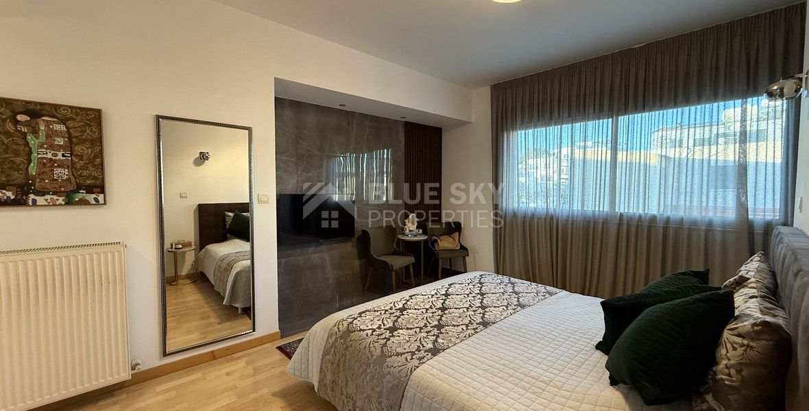 For Rent Elegant four-Bedroom Bespoke Residence in Agios Athanasios below the highway within walking distance to all amenities and easy access to schools.