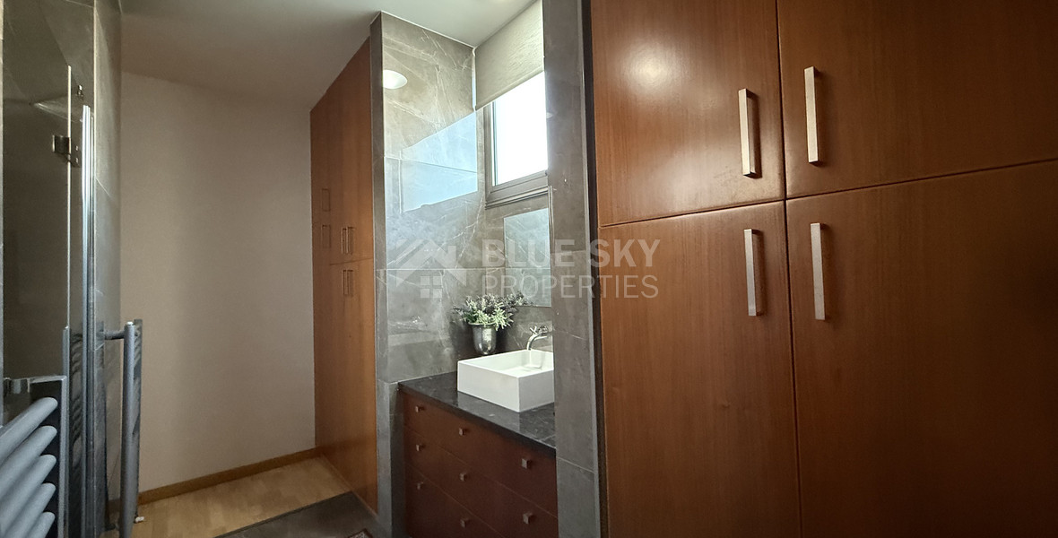 For Rent Elegant four-Bedroom Bespoke Residence in Agios Athanasios below the highway within walking distance to all amenities and easy access to schools.