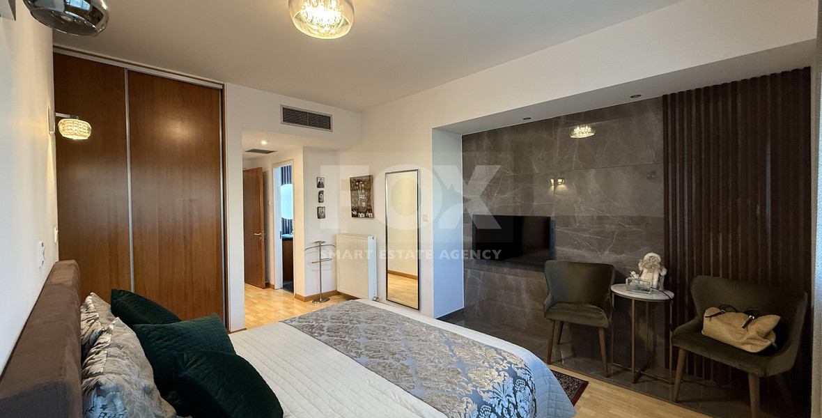 For Rent Elegant four-Bedroom Bespoke Residence in Agios Athanasios below the highway within walking distance to all amenities and easy access to schools.