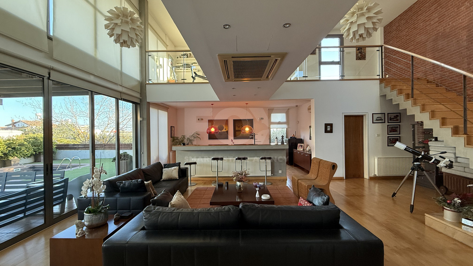 For Rent Elegant four-Bedroom Bespoke Residence in Agios Athanasios below the highway within walking distance to all amenities and easy access to schools.