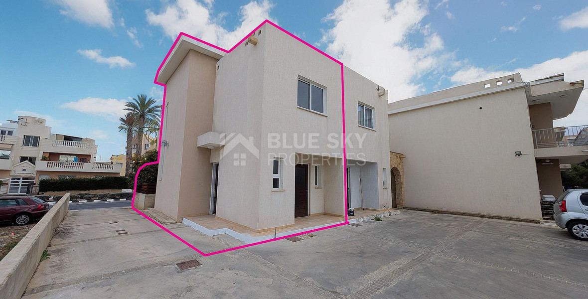 Paphos Semi-Detached two-Bed Home with Pool & Courtyard – Ideal Location, for sale